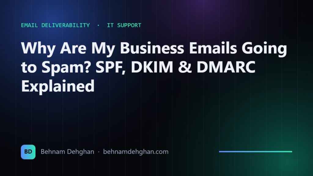 Why Are My Business Emails Going to Spam? SPF, DKIM & DMARC Explained